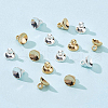 BENECREAT 40Pcs 2 Colors Rack Plating Brass Bead Cap Pendant Bails KK-BC0004-94-4
