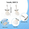 Angel Shell & Acrylic Pendant Decorations HJEW-TA00198-4