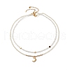 Star & Moon Pendant Necklaces Set for Teen Girl Women NJEW-JN03738-02-1