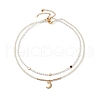 Star & Moon Pendant Necklaces Set for Teen Girl Women NJEW-JN03738-02-1