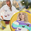 Polyester Embroidery Butterfly Sew on Appliques PATC-WH0012-60-6