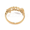 Ion Plating(IP) 304 Stainless Steel Constellation Open Cuff Ring for Women RJEW-C097-01G-05-3