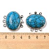 Synthetic Turquoise Box Clasp G-C104-02E-P-3