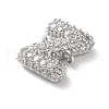 Brass Micro Pave Cubic Zirconia Letter Links KK-I717-04Z-P-2