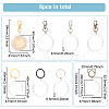 2 Sets 2 Style Commemorative Coin Acrylic Pendant Keychain Sets KEYC-FG0001-08-2