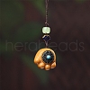 Sandalwood Cat Paw Print Pendant Decorations with Carved Inlaid Six-Character Mantra PW-WGCC698-02-1