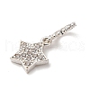 Brass Micro Pave Cubic Zirconia Pendants KK-D378-25S-2