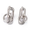 Tarnish Resistant 304 Stainless Steel Half Hoop Earrings EJEW-F257-04P-1