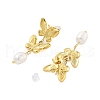304 Stainless Steel ABS Pearl Earrings EJEW-S226-16G-3