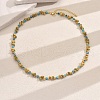 Bohemian Style Natural Shell & Brass & Glass Seed Beaded Necklace for Women Vacation Party PS4119-1-1
