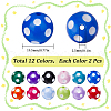 SOFPLATE 24Pcs 12 Colors Acrylic Beads MACR-SP0001-15-2