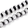 Luminous Handmade Lampwork Silver Foil Beads Strand FOIL-N029-03F-1