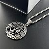 Stainless Steel Tree of Life Pendant Vintage Punk Fashion Personality Necklaces ZM5321-1