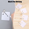 60Pcs Rhombus Plastic Blank Tag KY-WH0046-118-3