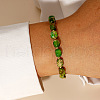 Natural Shoushan Stone Braided Bead Bracelets for Men Women KX0915-4