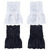 Gorgecraft 2 Pairs 2 Colors Cotton Lace Sleeves AJEW-GF0008-67-1