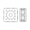 Preciosa® MAXIMA Crystal Multi-Stones Settings X-PRC-MC8-00030-G-2