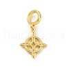 Rhombus Rack Plating Brass Charms KK-G513-01G-1