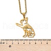 304 Stainless Steel Dog Outline Pendant Necklaces NJEW-P327-06G-5