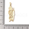 Brass Clear Cubic Zirconia Pendants KK-Z050-03G-03-3