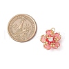 Handmade Glass Seed Beaded Sakura Pendants PALLOY-MZ00763-3