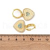 Brass Cubic Zirconia Hoop Earrings EJEW-Q042-02A-G-5