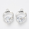 Alloy Cubic Zirconia Pendants ZIRC-Q017-044P-1