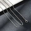 Tarnish Resistant Trendy Unisex 304 Stainless Steel Cross Rolo Chain Necklaces NJEW-L043A-09P-2