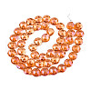 Electroplate Glass Beads Strands EGLA-Q084-14mm-04-3