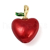 Brass Enamel Pendants KK-R224-12C-G-1