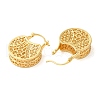 Hollow Basket Brass Hoop Earrings for Women EJEW-G399-03B-G-2