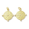 Rack Plating Brass Micro Pave Cubic Zirconia Pendants KK-Z039-25G-1