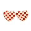 Alloy Enamel Stud Earrings EJEW-Z113-01G-B-2