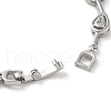Brass Link Chain Bracelets BJEW-D039-34P-01-3