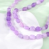 Natural Dyed Malaysia Jade Tumble Stone Nuggets Beaded Long Necklaces for Women NJEW-F340-A03-4