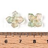 Baking Painted Transparent Glass Bead Caps DGLA-N014-04D-3