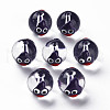 Transparent Glass Enamel Beads GLAA-N049-004-1