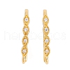 Rack Plating Brass Cubic Zirconia Earring Hooks KK-S374-05G-03-1