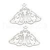 201 Stainless Steel Etched Metal Embellishments Pendants STAS-A113-01P-1