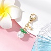 Tomato Glass Seed Beaded Pendant Decorations HJEW-MZ00264-02-1