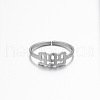 Number 201 Stainless Steel Adjustable Cuff Rings FS-WG22891-18-2