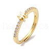 Rack Plating Brass Clear Cubic Zirconia Constellation Adjustable Rings for Women RJEW-S407-08G-04-1