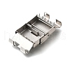 Tarnish Resistant Rectangle 201 Stainless Steel Watch Band Clasps STAS-F067-06-2