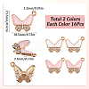 SUNNYCLUE 32Pcs 2 Colors Alloy Enamel Rhinestones Pendants ENAM-SC0005-54-2