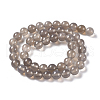 Natural Grey Agate Beads Strands G-G067-8mm-1-2