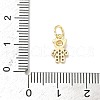 Brass Micro Pave Cubic Zirconia Charms ZIRC-I356-15G-04-3