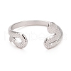 Non-Tarnish 304 Stainless Steel Snake Wrap Open Cuff Ring for Women RJEW-C025-18P-3