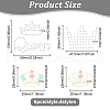 Fingerinspire 24Pcs 4 Style Glitter Hotfix Rhinestone(Hot Melt Adhesive On The Back) DIY-FG0003-82-2