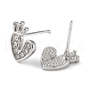 304 Stainless Steel with Rhinestone Stud Earrings EJEW-Q788-01P-2