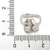 925 Sterling Silver Micro Pave Clear Cubic Zirconia Fold Over Clasps STER-U001-16P-3